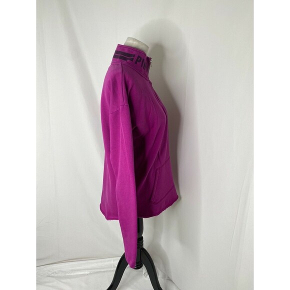 Pink Women’s Sweatshirt Purple Victoria's Secret 1/4 Zip Lightweight Size Small - Picture 4 of 6
